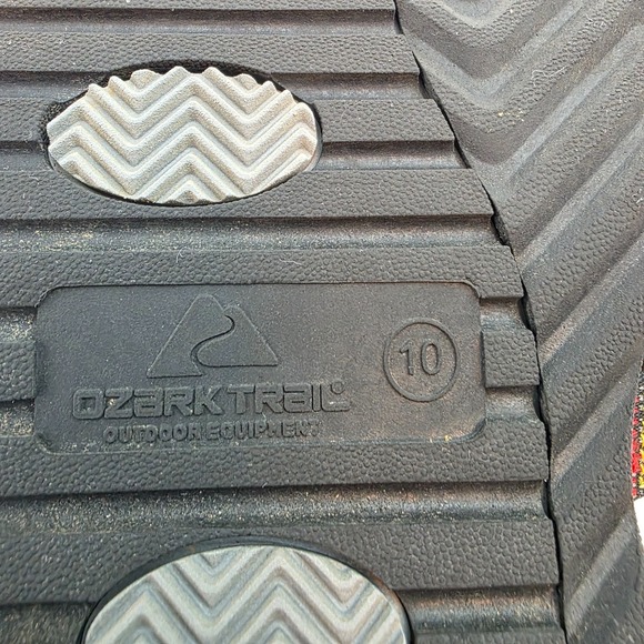 Ozark Trail Mens Hiking Sandals Black Tan Outdoor Strappy Athletic Size 10 - Picture 4 of 7